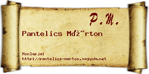 Pantelics Márton névjegykártya